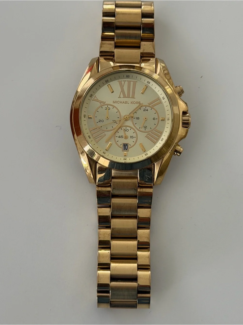 Michael Kors Gold Stainless Steel Chronograph Bracelet Watch